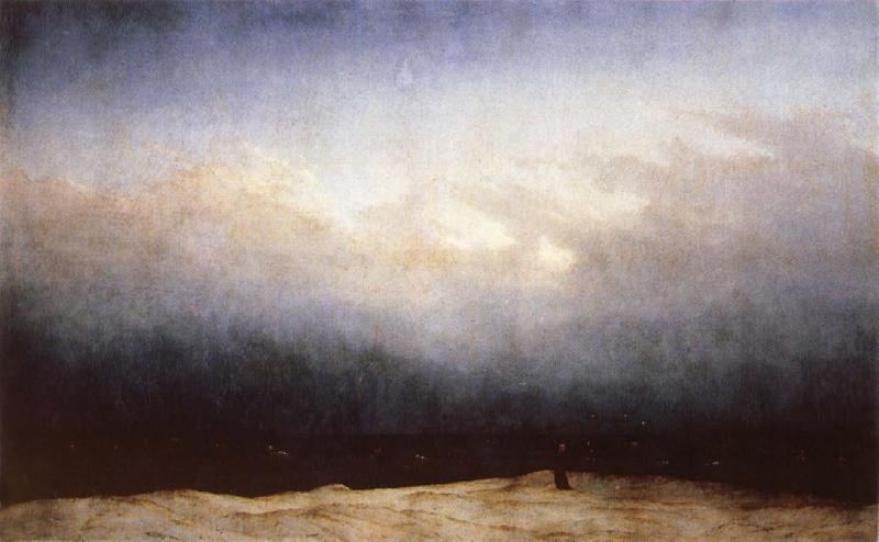 Caspar David Friedrich Munk on the beach oil painting image
